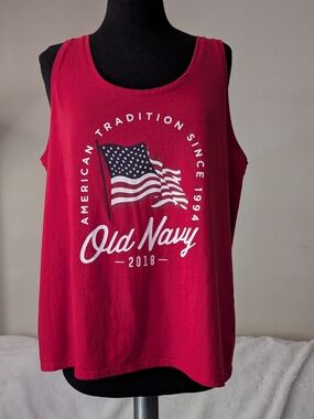 XL Heritage 2018 Flag Graphic Sleeveless Top
